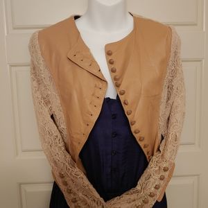 Faux Leather Crop Jacket
